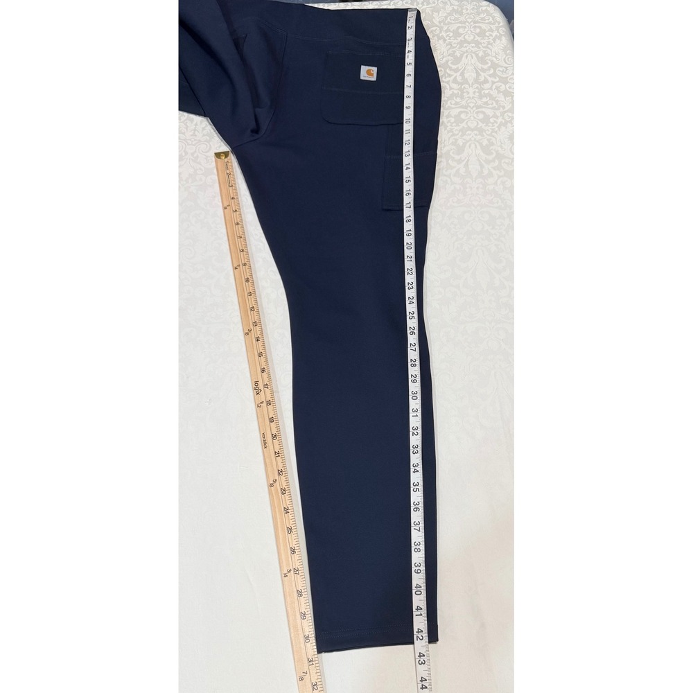 Carhartt Utility Leggings Womens XL Tall Navy Blue Force Fitted Athletic Hiking - Picture 9 of 10